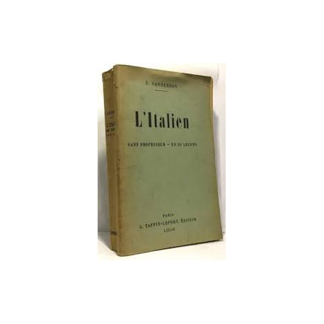 L'ITALIEN SANS PROFESSEUR - EN 50 LECONS L'ITALIEN SANS PROFESSEUR - EN 50 LECONS