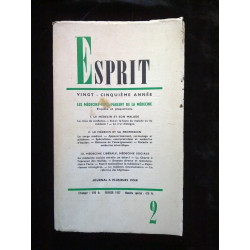 Revue Esprit n2 Février 1957 Les médecins vous parlent de médecine