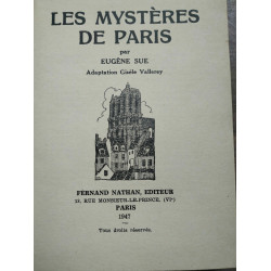 Eugène sue Les mystères de paris Fernand nathan