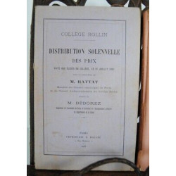 Paris Collège sainte barbe rollin Livres distribution des Prix...
