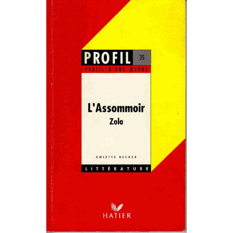 Profil d'une oeuvre : L'assommoir Zola Profil d'une oeuvre : L'assommoir Zola