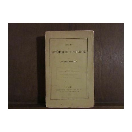 Etudes de littérature et d'histoire Etudes de littérature et d'histoire