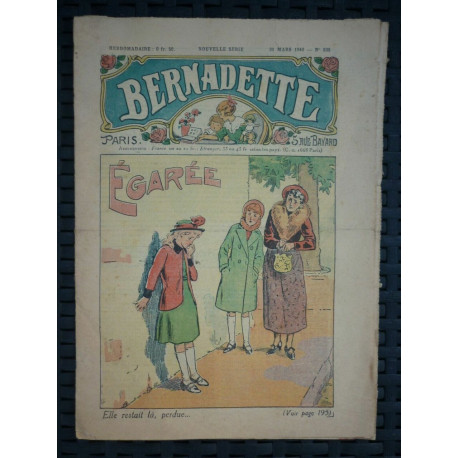 Bernadette Nouvelle Série n535 égarée 31 mars 1940