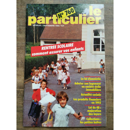 Le Particulier n760 Septembre 1988