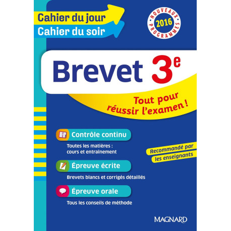 Cahier du Jour/Cahier du Soir - Brevet 3e Cahier du Jour/Cahier du Soir - Brevet 3e
