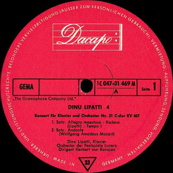 Dinu Lipatti 4 - Klavierkonzert Nr. 21 C-Dur / Sonate Nr. 8 A-Moll