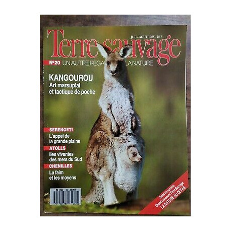 Terre Sauvage n20 juil août 1988 Kangourou art marsupial et... Terre Sauvage n20 juil août 1988 Kangourou art marsupial et...