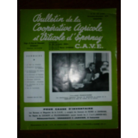 Bulletin de la Coopérative Agricole et Viticole d'Epernay cave n96 11