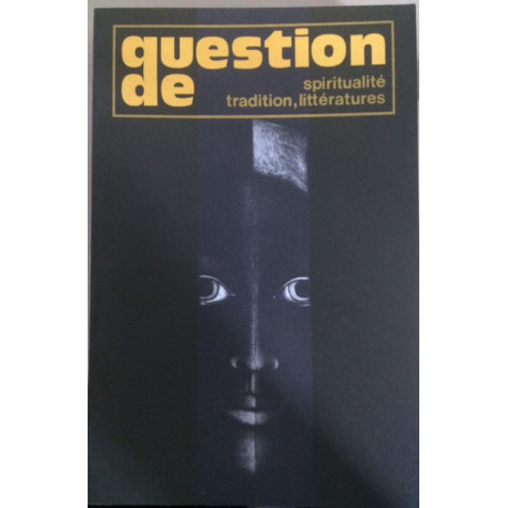 QUESTION DE spiritualité tradition litératures n°13 QUESTION DE spiritualité tradition litératures n°13