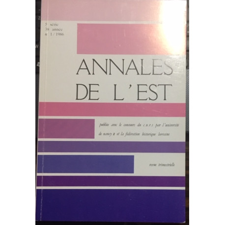 N°1/1986 REVUE TRIMESTRIELLE N°1/1986 REVUE TRIMESTRIELLE