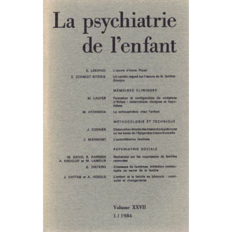 Psychiatrie enfant 1984 n 1 V 27 Psychiatrie enfant 1984 n 1 V 27