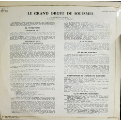 Le Grand Orgue de Solesmes Sa Composition Ses Jeux