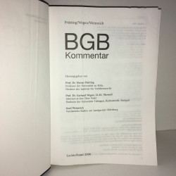 Prütting Wegen Weinreich BGB KOMMENTAR Luchterhand 1 auflage
