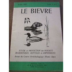 Le bièvre Année Tome 1 n2 étude et protection des oiseaux mammifères