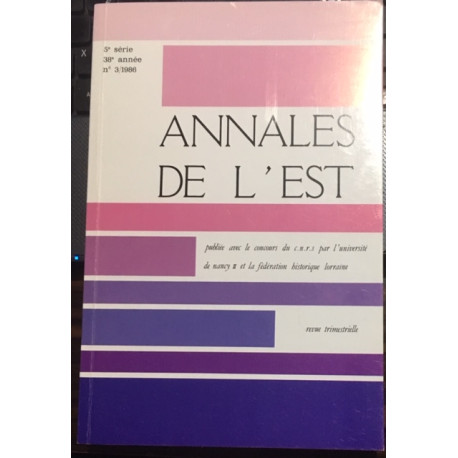 N°3/1986 REVUE TRIMESTRIELLE N°3/1986 REVUE TRIMESTRIELLE