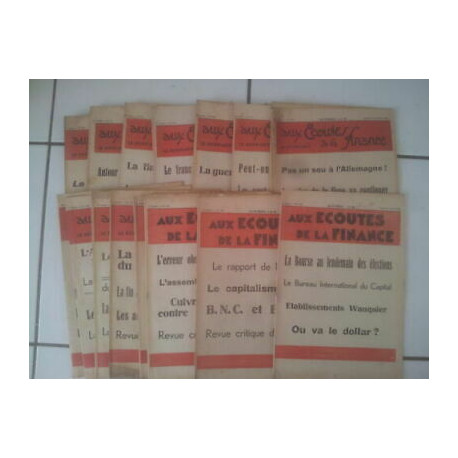 Lote 17 Semanales a Las carriles m de La Finance 1931 1932
