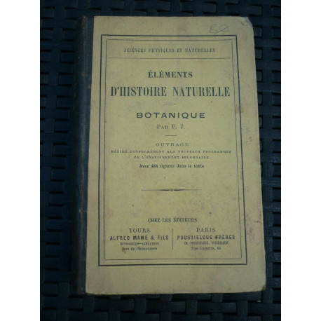 éléments d'Histoire naturelle Botanique par f j alfred Mame... éléments d'Histoire naturelle Botanique par f j alfred Mame...