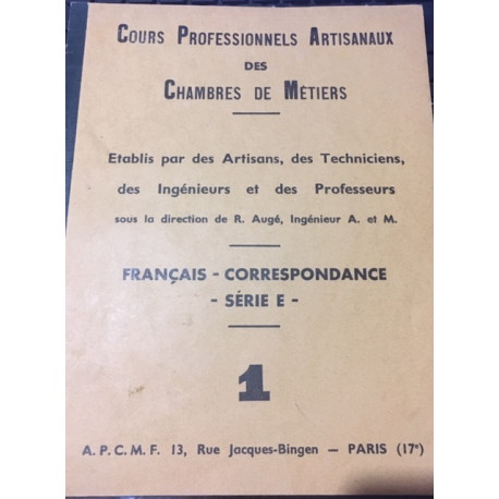 COURS PROFESSIONNELS ARTISANAUX DES CHAMBRES DE METIERS - FRANCAIS... COURS PROFESSIONNELS ARTISANAUX DES CHAMBRES DE METIERS - FRANCAIS...