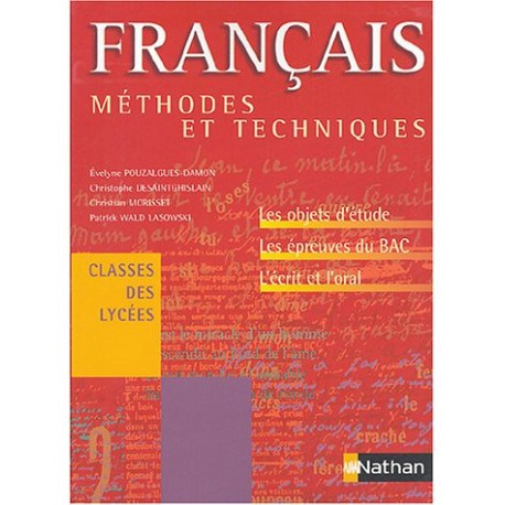 Méthodes et Techniques : Français classes des lycées : Objets... Méthodes et Techniques : Français classes des lycées : Objets...
