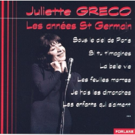 LES ANNÉES SAINT GERMAIN - Juliette Gréco - CD Album LES ANNÉES SAINT GERMAIN - Juliette Gréco - CD Album