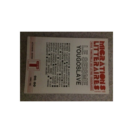 MIGRATIONS LITTERAIRES - REVUE TRIMESTRIELLE DES LETTRES... MIGRATIONS LITTERAIRES - REVUE TRIMESTRIELLE DES LETTRES...
