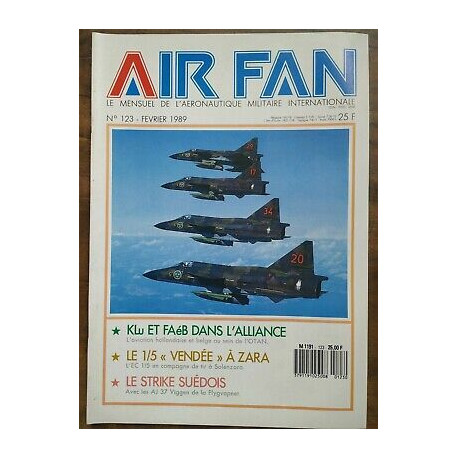 Air Fan Le Mensuel de L'aeronautique Militaire Nº 123 Fevrier 1989
