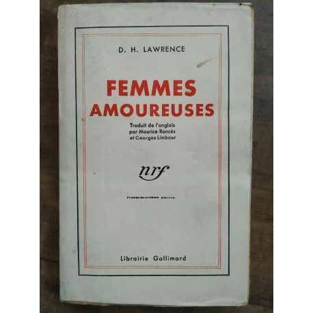 d h Lawrence Femmes amoureuses gallimard
