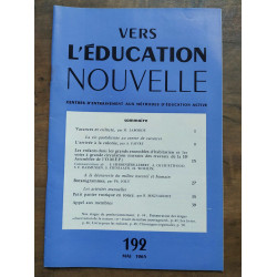 Vers l'éducation nouvelle n192 Mai 1965