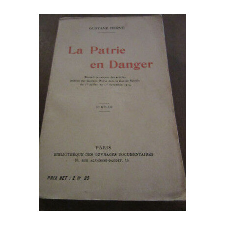 La Patrie en danger Bibliothèque des Ouvrages Documentaires