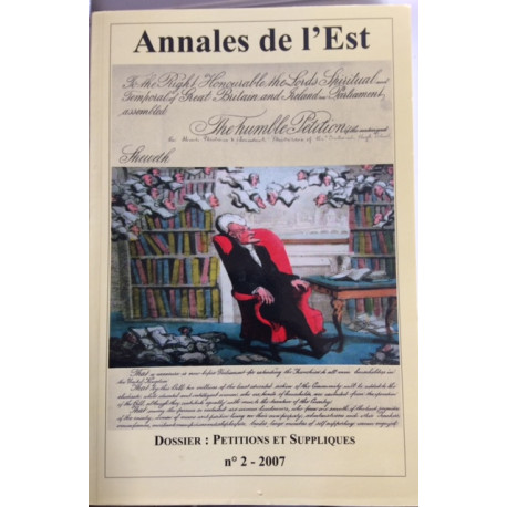 ANNALES DE L'EST - DOSSIER: PETITIONS ET SUPPLIQUES 6ème SERIE -... ANNALES DE L'EST - DOSSIER: PETITIONS ET SUPPLIQUES 6ème SERIE -...