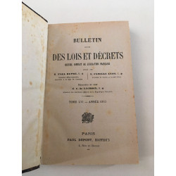 Dupré Lyon Lacroix BULLETIN ANNOTE DES LOIS DECRETS Recueil année