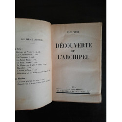 élie Faure Découverte de éditions Nouvelle Revue critique