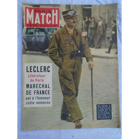 Magazine Paris Match - 181 - aoùut 1952 - Maréchal Leclerc