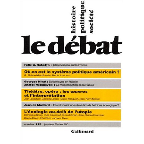 Le debat n°113 Le debat n°113