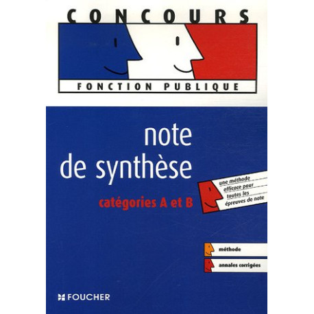 Note de synthèse : Catégories A et B (Ancienne Edition) Note de synthèse : Catégories A et B (Ancienne Edition)