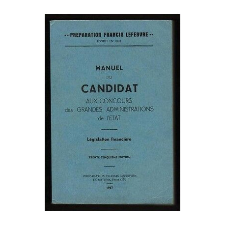 Manuel du Candidat Concours GRANDES ADMINISTRATIONS