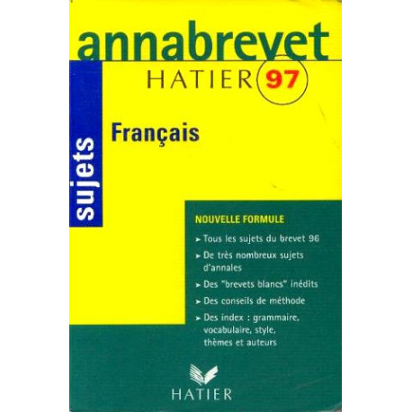 Annabrevet 97 sujets français Annabrevet 97 sujets français