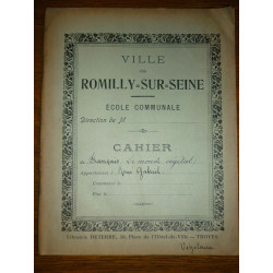 Cahier d'école Ville de romilly sur Français le monde végétal