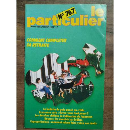 Le Particulier n767 Janvier 1989