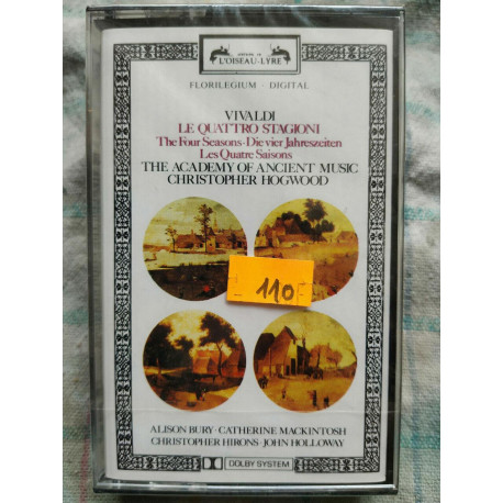 Vivaldi The Four Seasons Christopher Hogwood Cassette Audio-K7 NEUVE