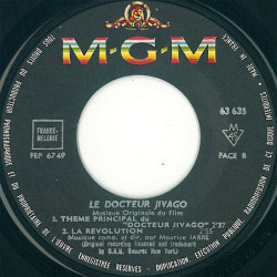 Bande Originale Du Film "Le Docteur Jivago"