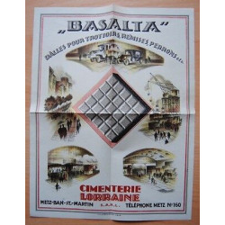 Pub Dalles BASALTA pr Trottoirs CIMENTERIE LORRAINE