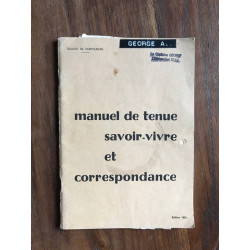 Manuel de tenue savoir-vivre et correspondance