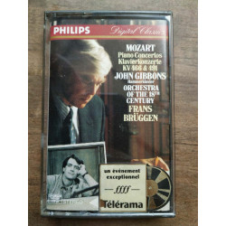 Mozart Piano John Gibbons - Frans Bruggen Cassette Audio-K7
