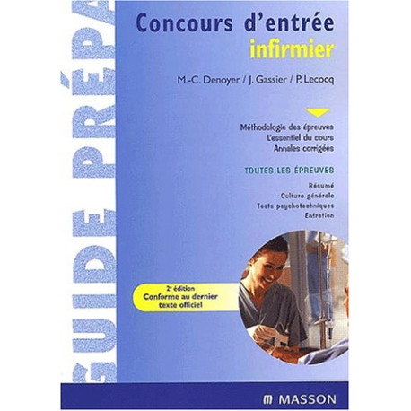 Concours d'entrée infirmier Concours d'entrée infirmier