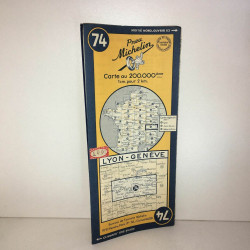 Carte du n 74 lyon geneve de 1950 2nd tirage bel état