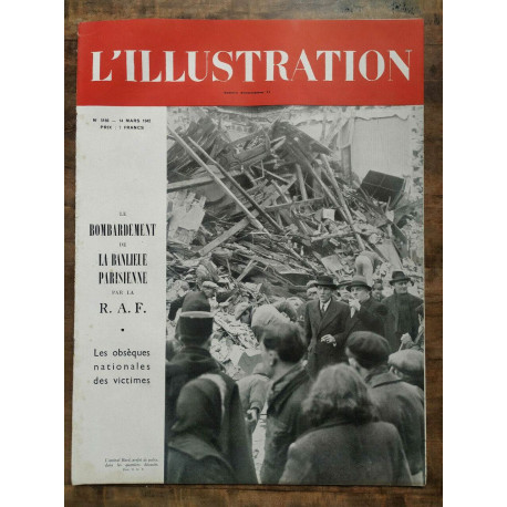 L'Illustration n5166 14 Mars 1942 Bombardement de la banlieue... L'Illustration n5166 14 Mars 1942 Bombardement de la banlieue...