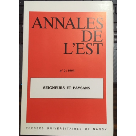 N°2/1993 SEIGNEURS ET PAYSANS N°2/1993 SEIGNEURS ET PAYSANS
