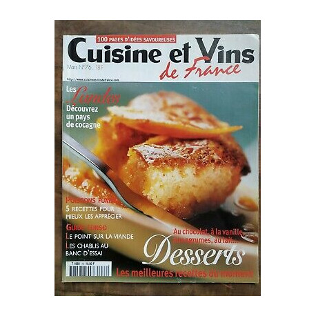 Cuisine et Vins de France Nº 76 Mars 2001
