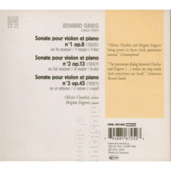 Grieg Sonates Pour Violon et Piano